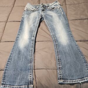 Miss Me Flare Jeans in Faded Blue